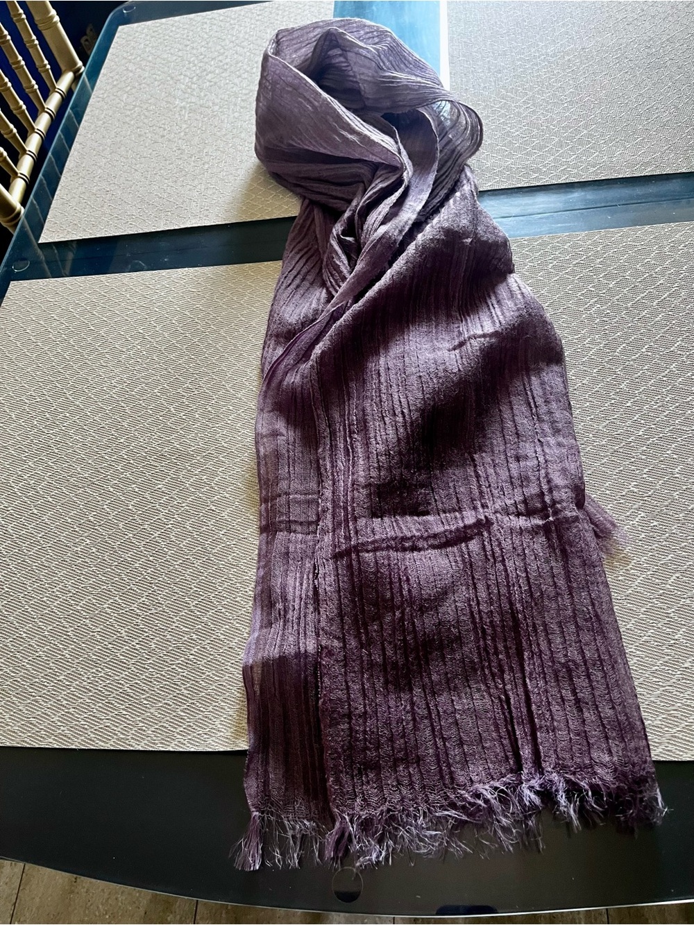 Simply Vera Wang Lightweight Textured Lilac Purple Shawl Wrap
